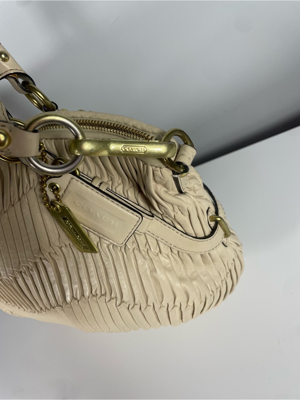 Authentic Coach Madison Gathered Leather Sophia Satchel Bag 15942 - Picture 11 of 14